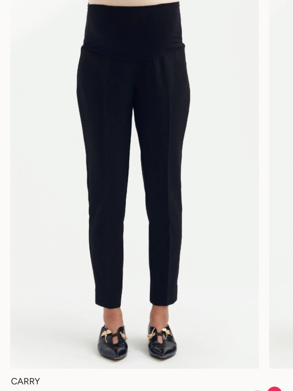 Carry Navy Maternity Pants Waffle Slim Fit Ankle Trouser